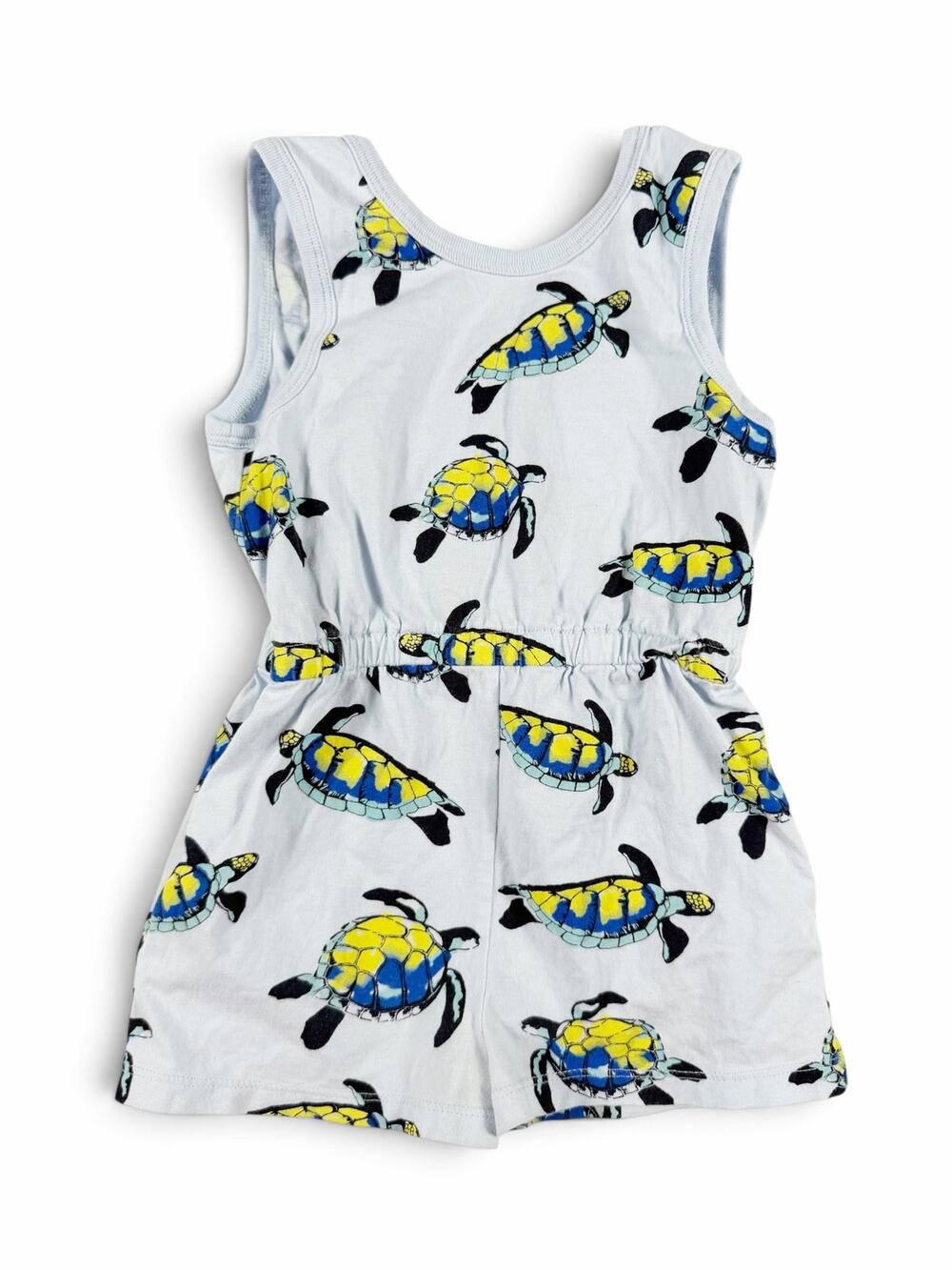 Tea Collection Girls Sea Turtle Reversible Wrap Romper Blue Size 4
